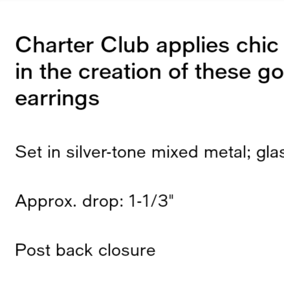 Charter Club Silver-Tone Pave & Imitation Pearl Drop Earrings - Picture 5 of 5